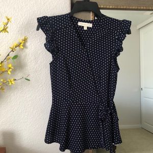 Monteau women’s wrap tie front blouse